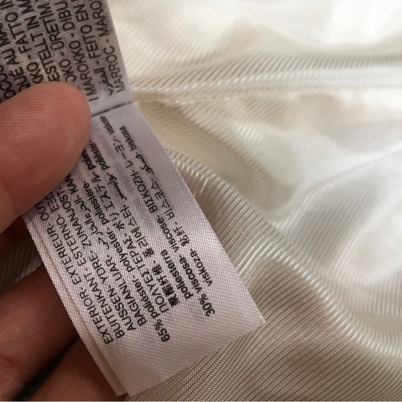 Zara Tailored Blazer Jacket buttons beige size L Womens - Picture 8 of 10